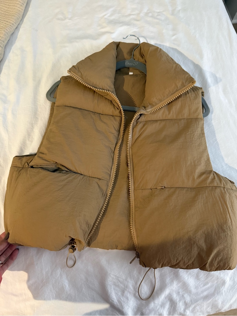 Puffer Vest - Tan/Light Brown